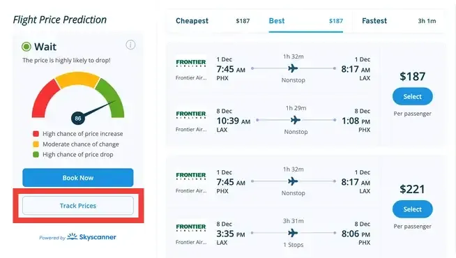 create price tracking